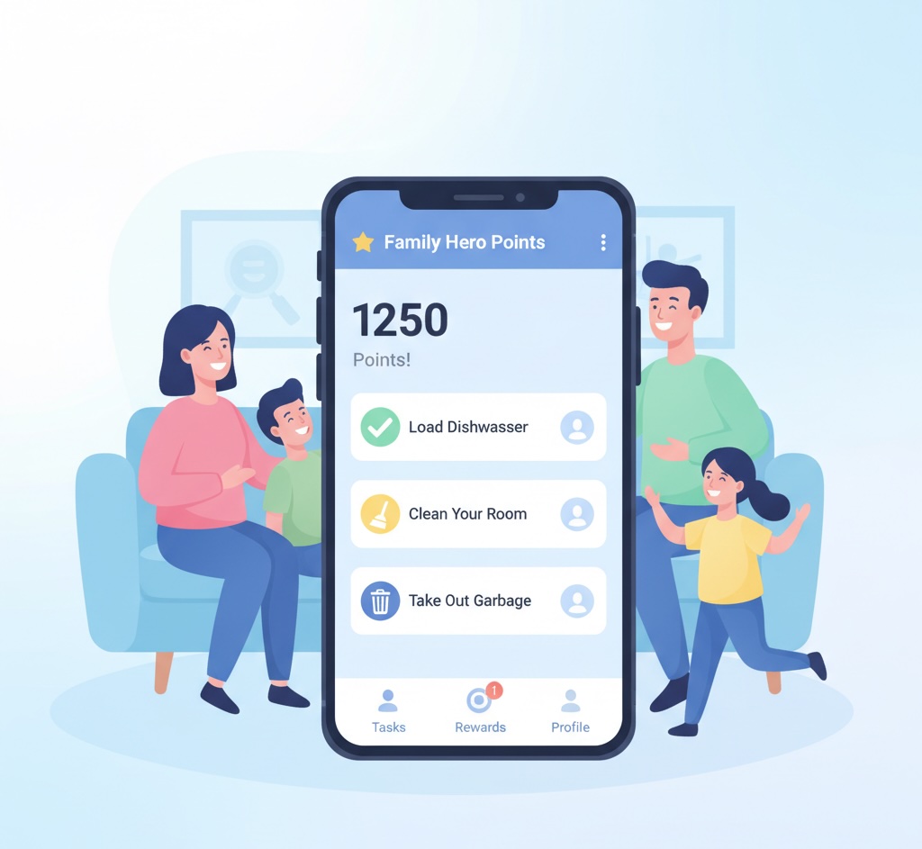 Family Hero Points - Parents and kids working together